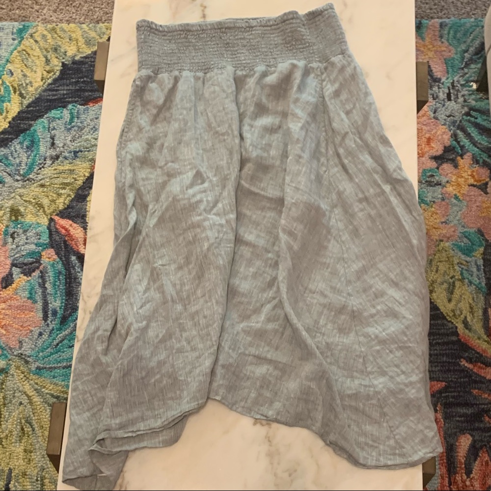 Eileen fisher used organic linen flowy skirt